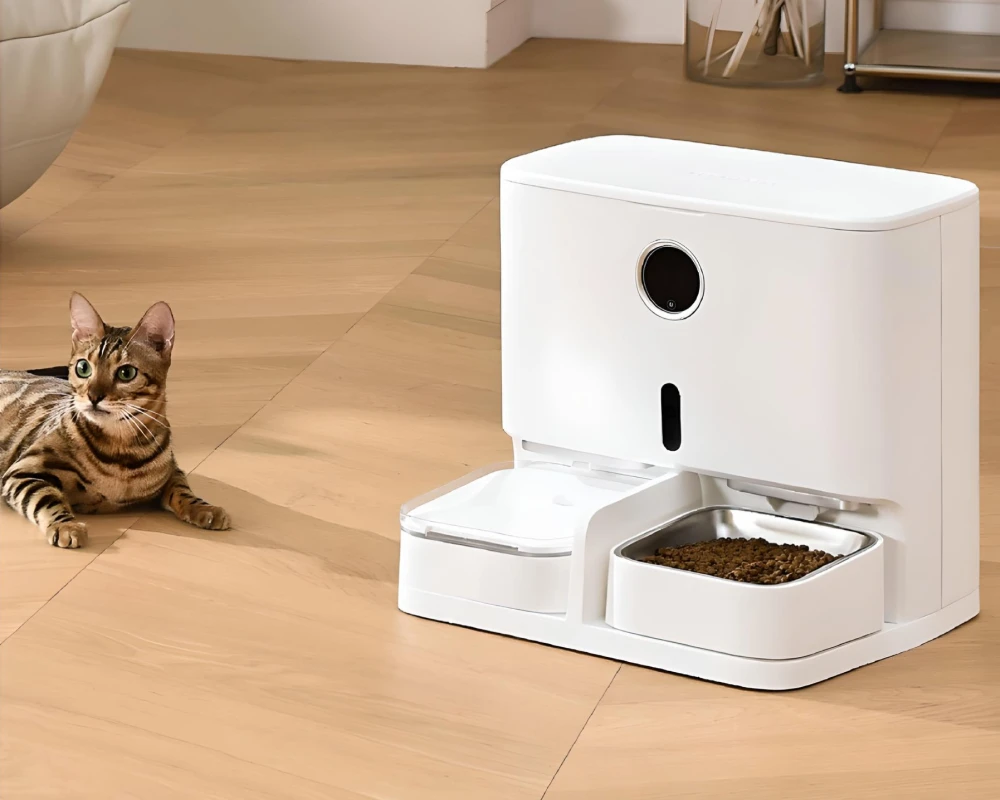 automatic dry food pet feeder